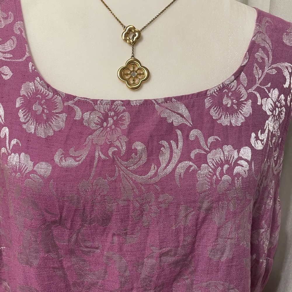 3 Piece Wm suit. Linen- cotton blend. Rose/lavender color. EUC. So feminine. - Picture 6 of 16
